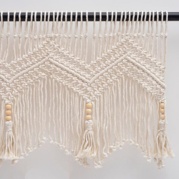 6888d3d4b864d2a853ad8f1f484912a2f20c25e5670f90364e781.jpg Boho Valance Macrame Curtains for Windows Macrame Valance for Bedroom Livingroom Boho Decor Wall Hanging, 1 Panel 52" W x 21" L