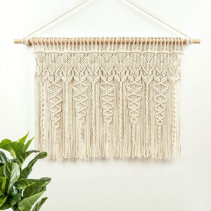 6888d425a7238cdcab859d671dda3cca3ba12643a95a8160c7db4.jpg Lush Decor Boho Macrame Textured Cotton Valance, 40" W x 30" L, Neutral - Boho Kitchen Curtains & Wall Decor - Macrame Valance - Bathroom Window Curtains