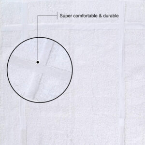 GOLD TEXTILES 12 Pack White Bath Mat Towels 20x30 Inches (Not a Bathroom Rug)- Cotton Blend Washable Economy Hotel Bath Mats