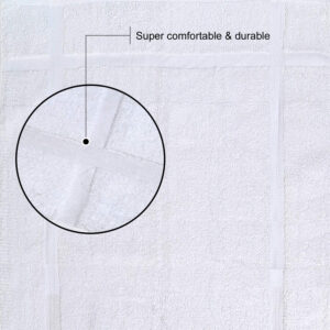 GOLD TEXTILES 12 Pack White Bath Mat Towels 20x30 Inches (Not a Bathroom Rug)- Cotton Blend Washable Economy Hotel Bath Mats