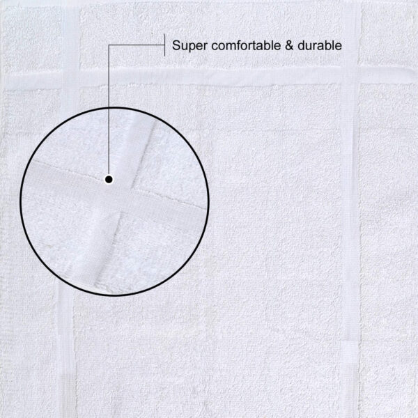 GOLD TEXTILES 12 Pack White Bath Mat Towels 20x30 Inches (Not a Bathroom Rug)- Cotton Blend Washable Economy Hotel Bath Mats