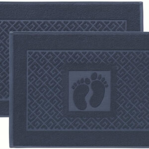 6888d955343ffa87779637a05acbb14e2cab7e57c7b2c2466556e.jpg Cotton Bath Mat Towel Set of 2 – Ultra-Soft 100% Turkish Cotton Bathroom Floor Towels, Hotel-Style Bath Mats, Washable & Absorbent, 20"x27.5"