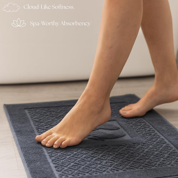 6888d95a7fbf138cc3b3f0ab0bcd561b6ab29f7c9f1766335abbe.jpg Cotton Bath Mat Towel Set of 2 – Ultra-Soft 100% Turkish Cotton Bathroom Floor Towels, Hotel-Style Bath Mats, Washable & Absorbent, 20"x27.5"
