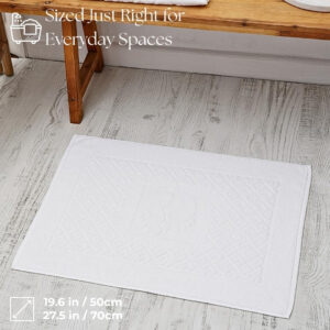 6888d966bf1e09c1a3a723a4efd18c98c3651b3cf865789f03749.jpg Cotton Bath Mat Towel Set of 2 – Ultra-Soft 100% Turkish Cotton Bathroom Floor Towels, Hotel-Style Bath Mats, Washable & Absorbent, 20"x27.5"