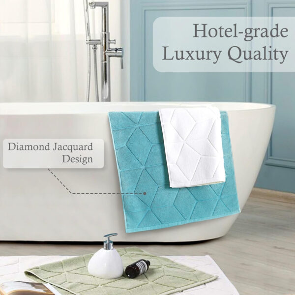 Hotel Quality - 1100GSM, 2 PACK Gray Bathroom Mats [Not a Bath Rug] - 100% Turkish Cotton | Thick | 19"x30" | Washable, Soft Bath Mat Towel for Bathroom Floor, Absorbent Terry Cloth Feet Towels, Gray