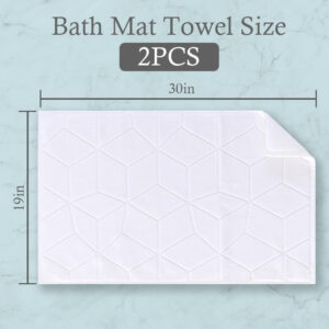 Hotel Quality - 1100GSM, 2 PACK Gray Bathroom Mats [Not a Bath Rug] - 100% Turkish Cotton | Thick | 19"x30" | Washable, Soft Bath Mat Towel for Bathroom Floor, Absorbent Terry Cloth Feet Towels, Gray