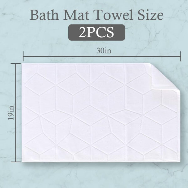 Hotel Quality - 1100GSM, 2 PACK Gray Bathroom Mats [Not a Bath Rug] - 100% Turkish Cotton | Thick | 19"x30" | Washable, Soft Bath Mat Towel for Bathroom Floor, Absorbent Terry Cloth Feet Towels, Gray