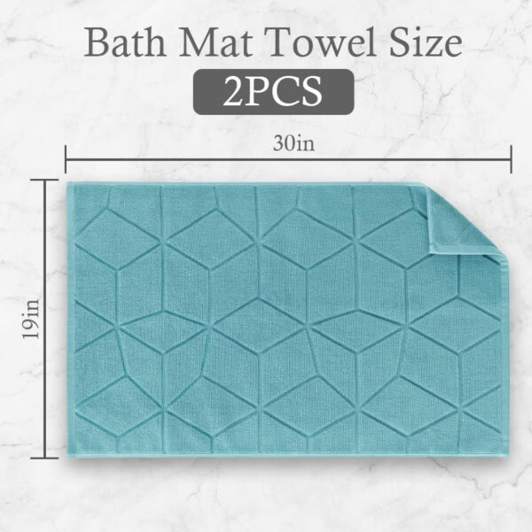 Hotel Quality - 1100GSM, 2 PACK Gray Bathroom Mats [Not a Bath Rug] - 100% Turkish Cotton | Thick | 19"x30" | Washable, Soft Bath Mat Towel for Bathroom Floor, Absorbent Terry Cloth Feet Towels, Gray