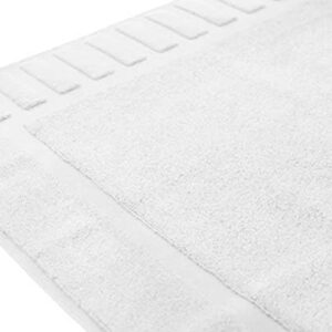 White Classic Bath Mat, Bathroom Floor Towels 6 Pack, 22x34 Inch, Soft Absorbent Non Slip Cotton Linen Rug Set, Ideal for Bathroom, Shower, Bedroom, Kitchen, Hotel, Spa