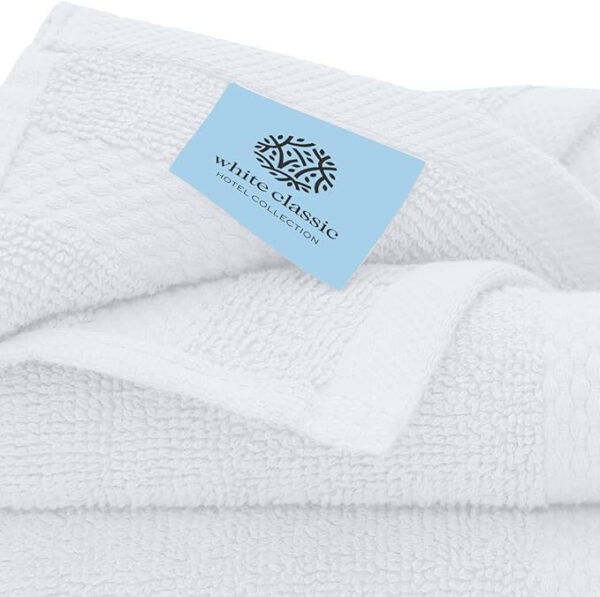 White Classic Bath Mat, Bathroom Floor Towels 6 Pack, 22x34 Inch, Soft Absorbent Non Slip Cotton Linen Rug Set, Ideal for Bathroom, Shower, Bedroom, Kitchen, Hotel, Spa