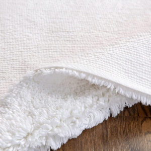 Hand Tufted Cotton Rug Hotel Spa Floor Towel Tub Shower Bath Floor Mat Machine Washable Soft Absorbent Non-Rubber Back Mat (Color 5, U Shaped 19.7x21.7 Inches)