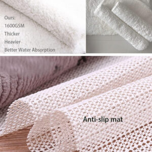 Hand Tufted Cotton Rug Hotel Spa Floor Towel Tub Shower Bath Floor Mat Machine Washable Soft Absorbent Non-Rubber Back Mat (Color 5, U Shaped 19.7x21.7 Inches)