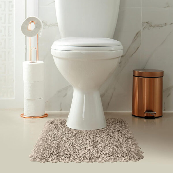 THE BEER VALLEY Bathroom Rugs Set 2 Piece Sand Non-Slip Cotton Tufted Bath Mats for Bathroom Floor |Quick Dry Bathroom Mat for Tub Spa Shower|Living Room Entry Way Door Mats |20x20 & 20x32 Inches