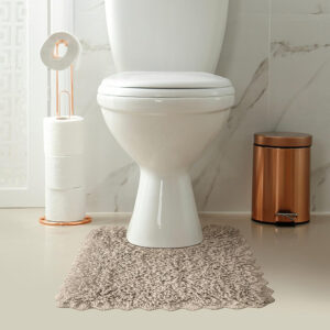 THE BEER VALLEY Bathroom Rugs Set 2 Piece Sand Non-Slip Cotton Tufted Bath Mats for Bathroom Floor |Quick Dry Bathroom Mat for Tub Spa Shower|Living Room Entry Way Door Mats |20x20 & 20x32 Inches