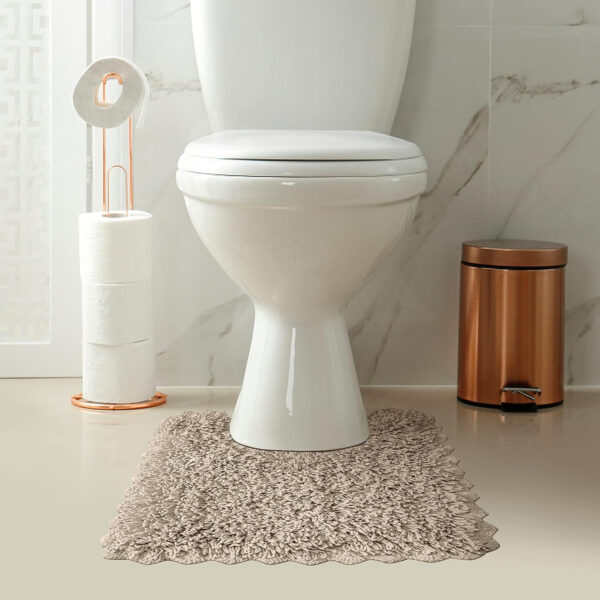 THE BEER VALLEY Bathroom Rugs Set 2 Piece Sand Non-Slip Cotton Tufted Bath Mats for Bathroom Floor |Quick Dry Bathroom Mat for Tub Spa Shower|Living Room Entry Way Door Mats |20x20 & 20x32 Inches