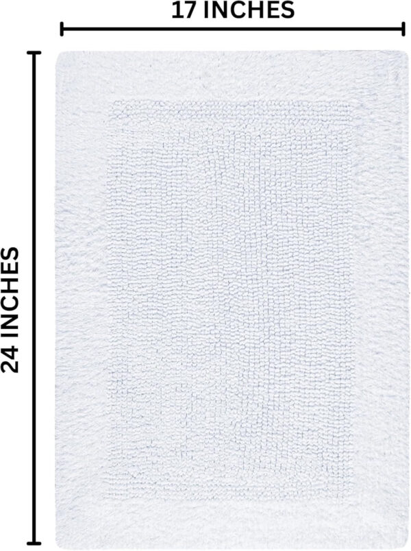 6888dd4931bf2eab69a4642a70cd409daf53202b3a296136cc962.jpg Bathroom Rugs,Bath Room Rugs 17"x24",Cotton Bath Room Rugs,Cotton Bath Mat Reversible, Soft Hotel Bathroom Floor Rug - Plush, Absorbent Bathmat for Outside Bathtub/Shower, Machine Washable _ Off White