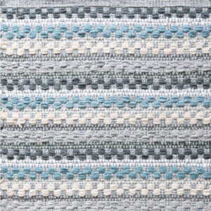 Chenille Bath Mat Rug 24x36 inch - 100% Cotton Soft Absorbent and Machine Washable Shower Bath Rug - Aqua Combo