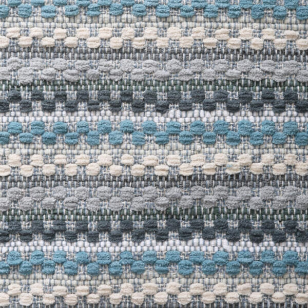 Chenille Bath Mat Rug 24x36 inch - 100% Cotton Soft Absorbent and Machine Washable Shower Bath Rug - Aqua Combo