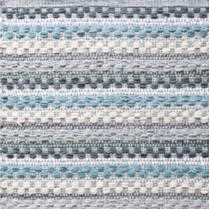 Chenille Bath Mat Rug 24x36 inch - 100% Cotton Soft Absorbent and Machine Washable Shower Bath Rug - Aqua Combo