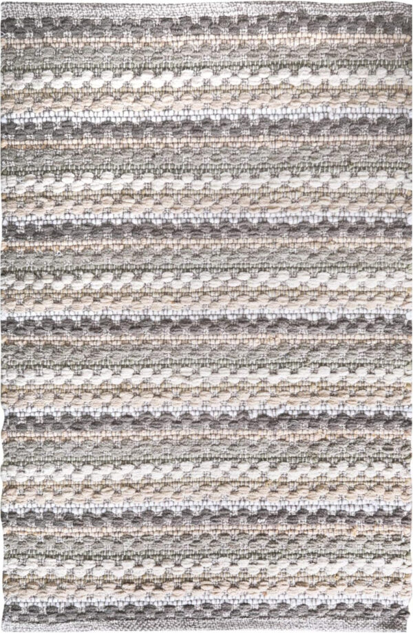 Chenille Bath Mat Rug 24x36 inch - 100% Cotton Soft Absorbent and Machine Washable Shower Bath Rug - Aqua Combo