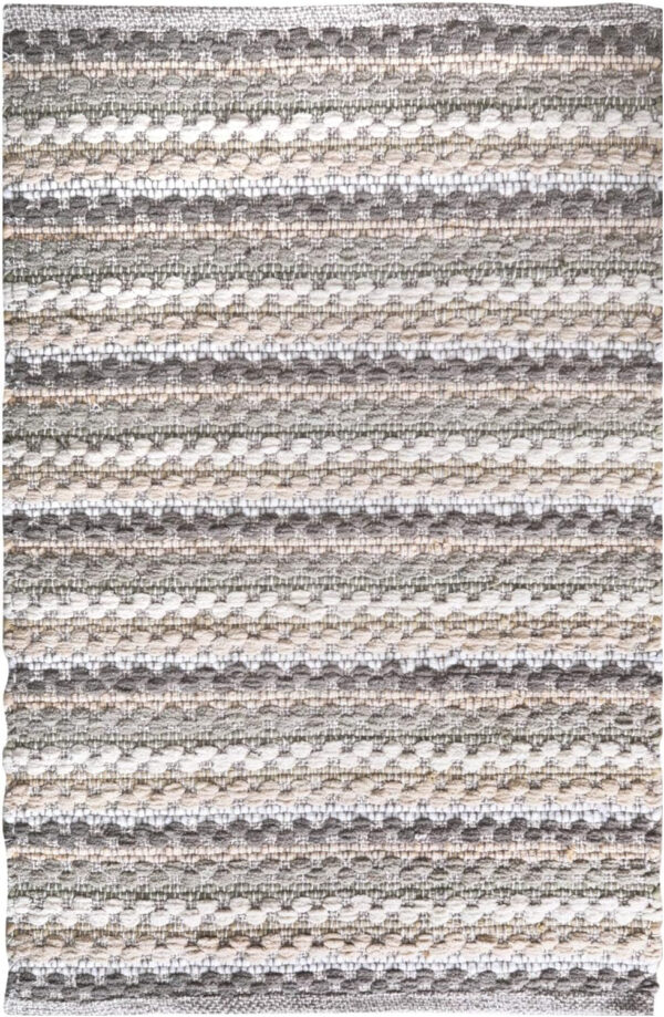 Chenille Bath Mat Rug 24x36 inch - 100% Cotton Soft Absorbent and Machine Washable Shower Bath Rug - Aqua Combo