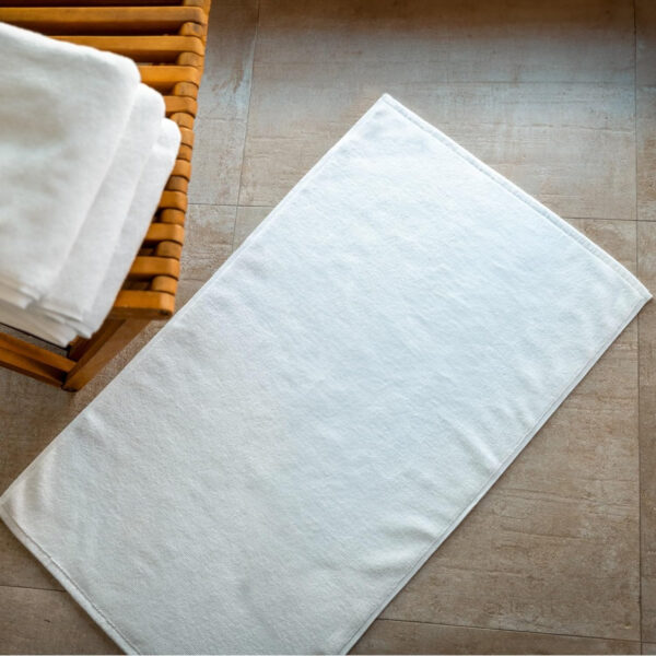 Organic Cotton Bath Mats - 4 Pack, Ultra Plush, GOTS Certified Organic - Hotel Style Bath Mats - Washable, Quick Dry - Premium Turkish Cotton Terry, White