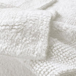 Bathroom Rugs Set of 2 Pieces,Bath Room Rugs,Cotton Bath Mat Reversible, Soft Hotel Bathroom Floor Rug - Plush, Absorbent Bathmat for Outside Bathtub/Shower, Machine Washable (17x24+21x34) Off White