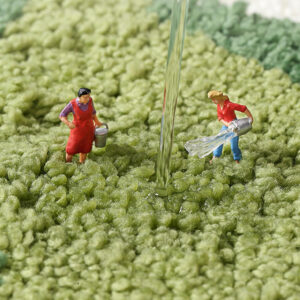 Bath Mat Leaves Green Area Rug Non-Slip Soft Absorbent Bathroom Rugs Machine Washable Bath Rug Floor Carpet Entryway Door Mat for Tub Shower Decor 19.5 X 31.5 Inches