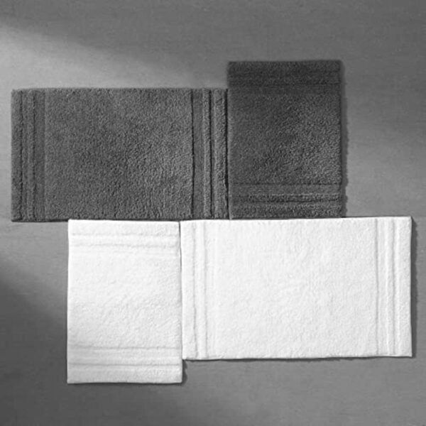 6888debd69d317dc222e7843d5fdd45d5fd610189e5be97e13b65.jpg Vera Wang - Bath Rugs, Luxury Bathroom Decor, Soft & Absorbent Cotton Bath Mat (Eden White, 2 Piece)
