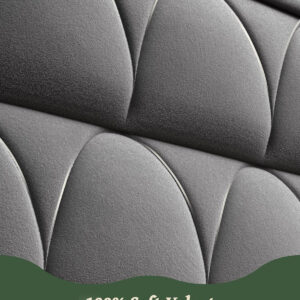 King Size Bed Frame with 56" Headboard - 1000LBS Capacity Support, Velvet Upholstered Wingback Platform Bed Frame, Noise Free, Sturdy Wooden Slat Support