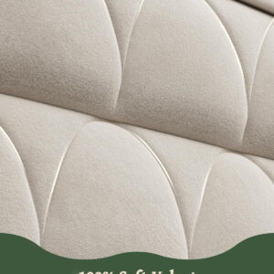 King Size Bed Frame with 56" Headboard - 1000LBS Capacity Support, Velvet Upholstered Wingback Platform Bed Frame, Noise Free, Sturdy Wooden Slat Support