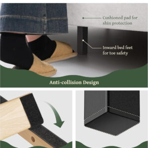 King Size Bed Frame with 56" Headboard - 1000LBS Capacity Support, Velvet Upholstered Wingback Platform Bed Frame, Noise Free, Sturdy Wooden Slat Support