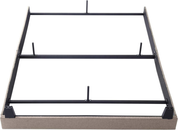 Hearth & Harbor King Bed Frame and Headboard Wingback – Linen Button-Tufted Upholstered King Size Bed Frame, Platform Bed Frame King, Modern Bedframe, Box Spring Required, Grey