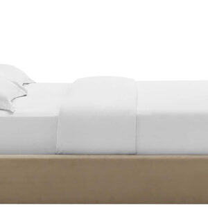 Modway Resort King Size Platform Bed with Arch Shaped Round Headboard in Taupeain-Resistant Performance Velvet King Bed, King Size Bed Frame, Soft Cloud Bed Frame, No Box Spring Needed