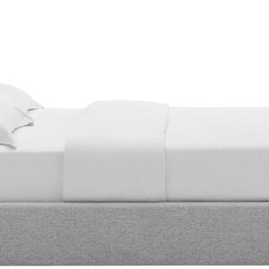 Modway Resort King Size Platform Bed with Arch Shaped Round Headboard in Taupeain-Resistant Performance Velvet King Bed, King Size Bed Frame, Soft Cloud Bed Frame, No Box Spring Needed