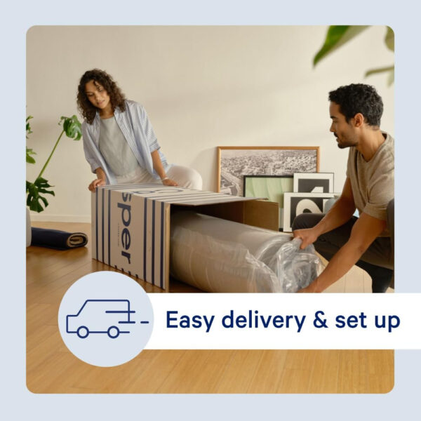 Casper Sleep Original Foam, King Size Mattress with Zoned SupportTM - Medium Firm Memory Foam Bed in a Box - 100-Night Trial - 10 Year Warranty - CertiPUR-US Mattress, Light Grey