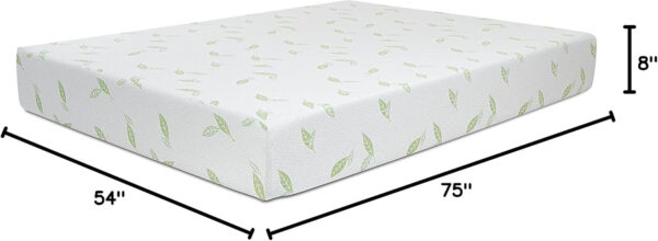 NapQueen Full Size, 10 Inch Anula Green Tea Infused Memory Foam Mattress, Bed in a Box, CertiPUR-US Certified Mattress