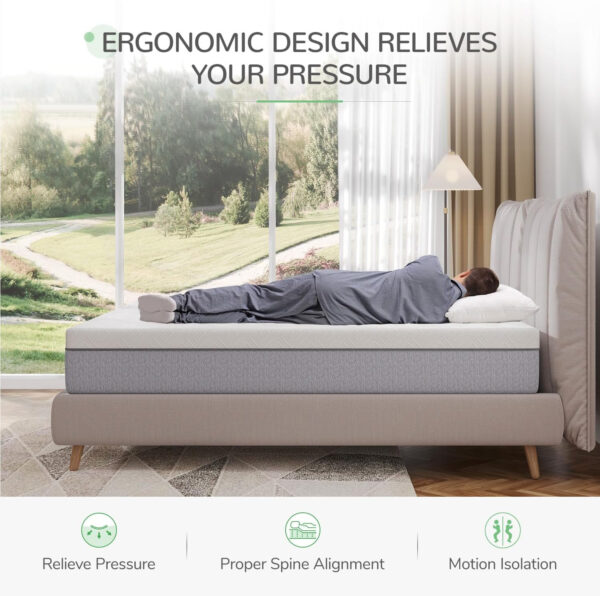 Novilla Queen Mattress, 10 Inch Gel Memory Foam Queen Size Mattress for Cool Night & Pressure Relief, Medium Plush Bed Mattresses, Bliss