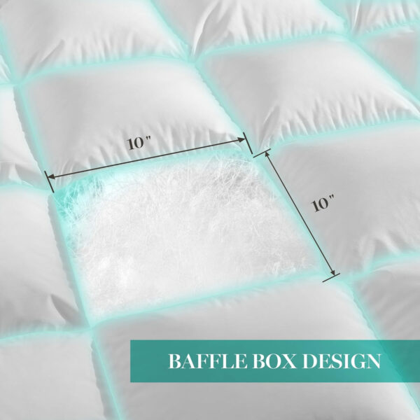 MARTHA STEWART White Goose Feather Down Fiber Comforter King Size- All Season Duvet Insert, Noiseless Fabric with 60oz Filled Luxury Cloud Fluffy Bed Comforter with 8 Corner Loops, White 106x90inch