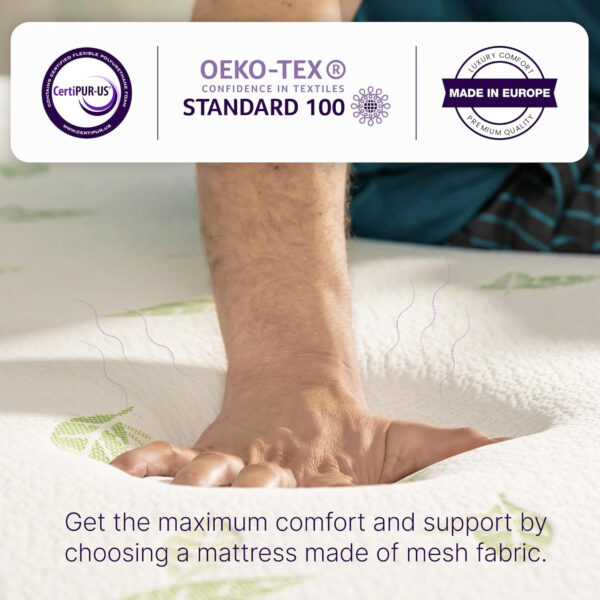 NapQueen Twin XL Size, 8 Inch Anula Green Tea Infused Memory Foam Mattress, Bed in a Box, CertiPUR-US Certified Mattress