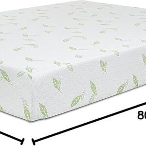 NapQueen Twin XL Size, 8 Inch Anula Green Tea Infused Memory Foam Mattress, Bed in a Box, CertiPUR-US Certified Mattress