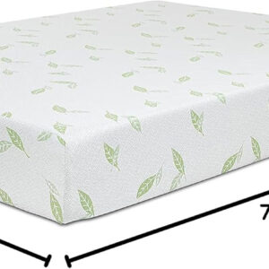 NapQueen Twin XL Size, 8 Inch Anula Green Tea Infused Memory Foam Mattress, Bed in a Box, CertiPUR-US Certified Mattress