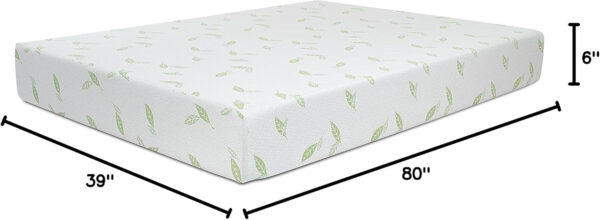 NapQueen Twin XL Size, 8 Inch Anula Green Tea Infused Memory Foam Mattress, Bed in a Box, CertiPUR-US Certified Mattress